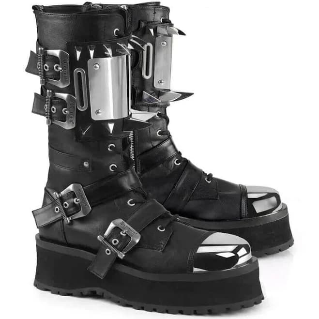 Demonia Gravedigger Men's 250 Vegan Leather Lace-Up Boots