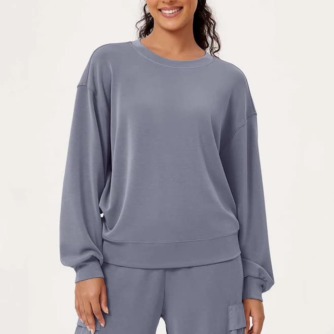 Modal Soft Oversized Crew Neck Sweatshirt