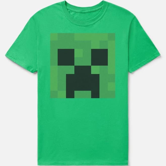 Minecraft Men's Creeper Face Graphic Tee