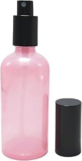 Elandy 1Pcs Pink Empty Refillable Glass Spray Bottles Cosmetic Makeup Water Perfume Fine Mist Sprayer Storage Container Vial Pot(100ml/3.4oz)