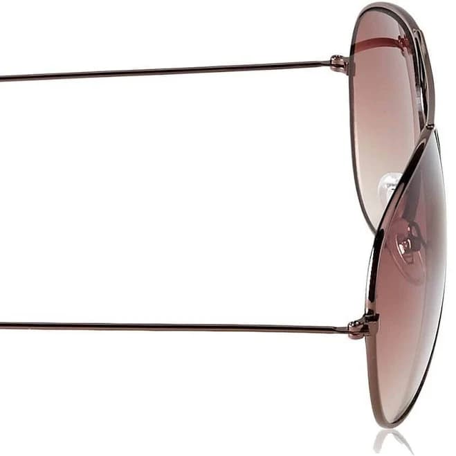 Brown Lens Bronze Metal Frame Sunglasses Aviator Style Men Women Uvb