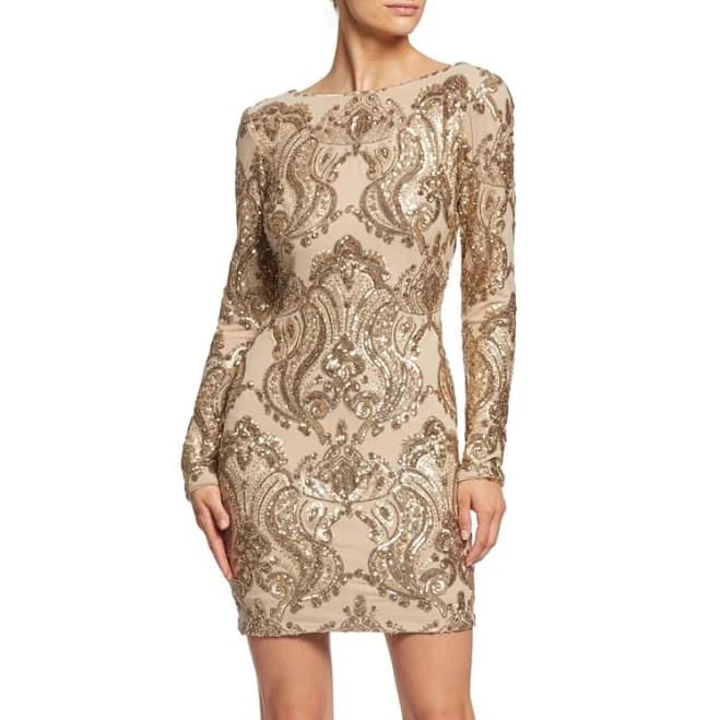 Dress the Population Women's Lola Embellished Bodycon Dress