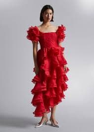 & OTHER STORIES Tiered Ruffle Midi Dress | endource
