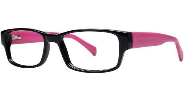 PLASTICS II CHILL Eyeglasses BLCKPNK - Black/Pink Unisex Rectangle