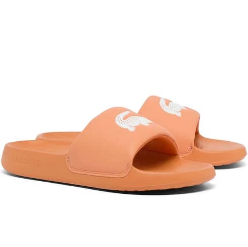 Lacoste - Serve crocodile-embossed slides - men - Polyurethane/Rubber/Rubber - 9 - Orange