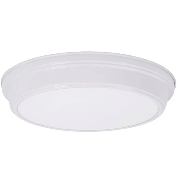 Project Source Bella 13-in White Flush Mount Light