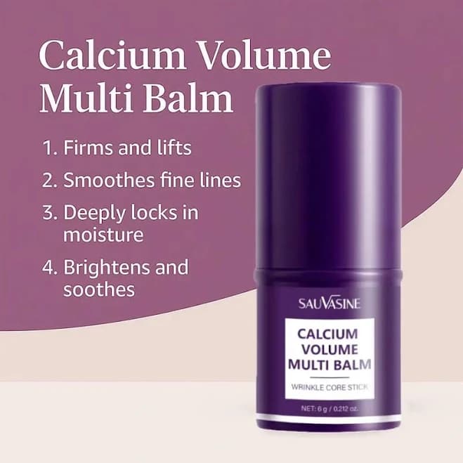 Calcium Volume Multi Balm, Collagen All-in-One Moisturing Stick, Collagen Boosting, Wrinkle Smoothing, Firming & Eye Hollow Plumping Eye Treatment,