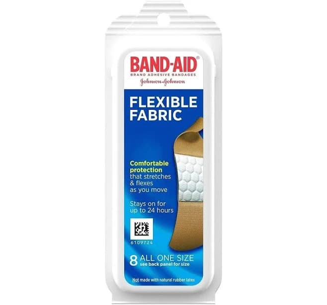 Band-Aid Flexible Fabric Adhesive Bandages 8ct (10 Packs, 80 Total