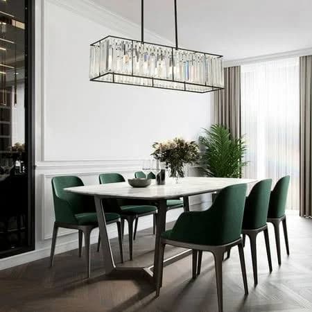 Miumaeov Modern Black Rectangle Pendant Light