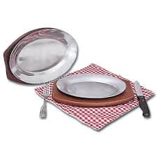 Adcraft 8.5 in. Stainless Steel Cast Aluminum Commercial Sizzling Oval Platter SZ-12 - The Home Depot