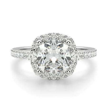 Women's 1.50 CTW Cushion Cut Halo Engagement Ring