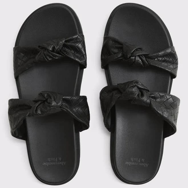 Abercrombie & Fitch Women's Double-Strap Knotted Sandals