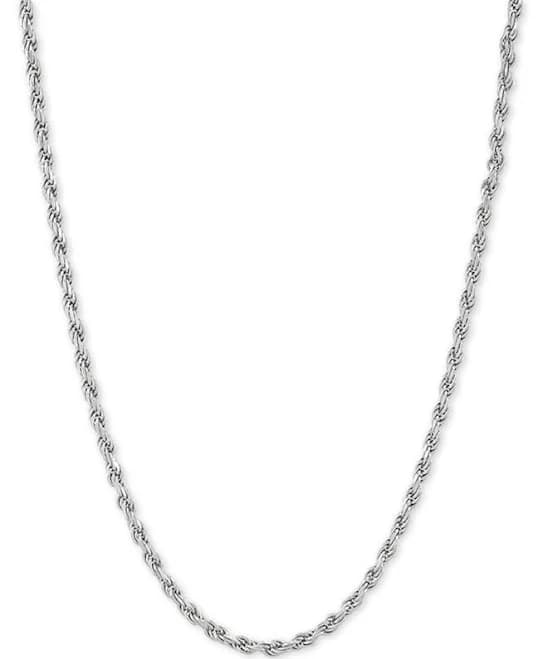 Macy's Rope Link 22" Chain Necklace in Sterling