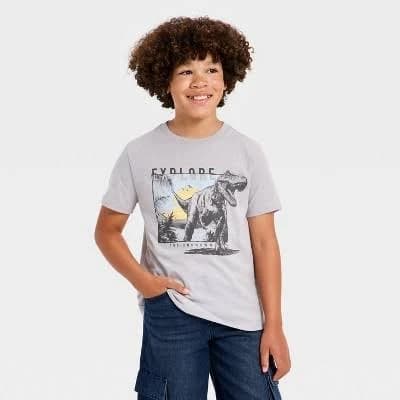 Cat & Jack Boys' Explore Dino Graphic T-Shirt