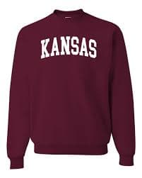 Wild Bobby State of Kansas College Style Unisex Crewneck Sweatshirt - Walmart.com