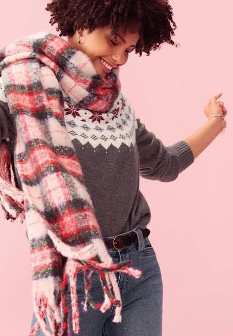 maurices Women's Flannel Plaid Scarf