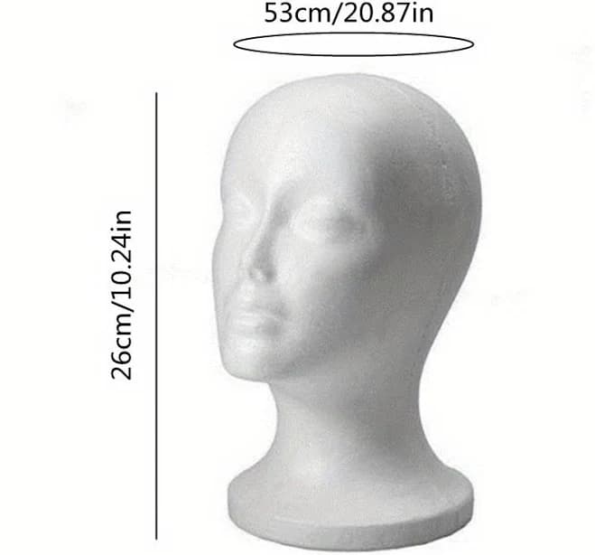 Daedalus Female Head Model Wig Hair Hat Display Styrofoam Foam Mannequin Manikin