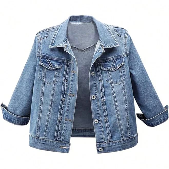 Vintage Y2K Cropped Denim Jacket