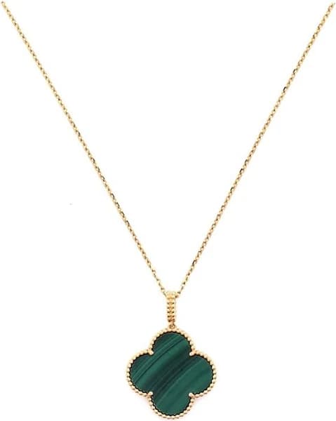 Van Cleef & Arpels Magic Alhambra Malachite Pendant Necklace - K Gold