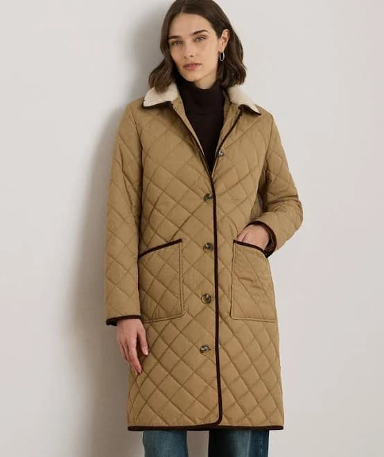 Lauren Ralph Lauren Women's Faux-Fur-Collar Quilted Jacket