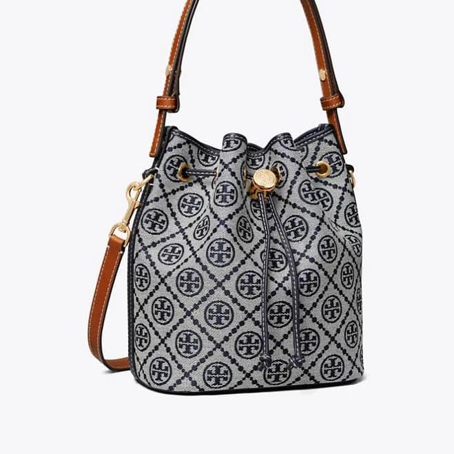 Tory Burch Women's T-Monogram Jacquard Bucket Bag