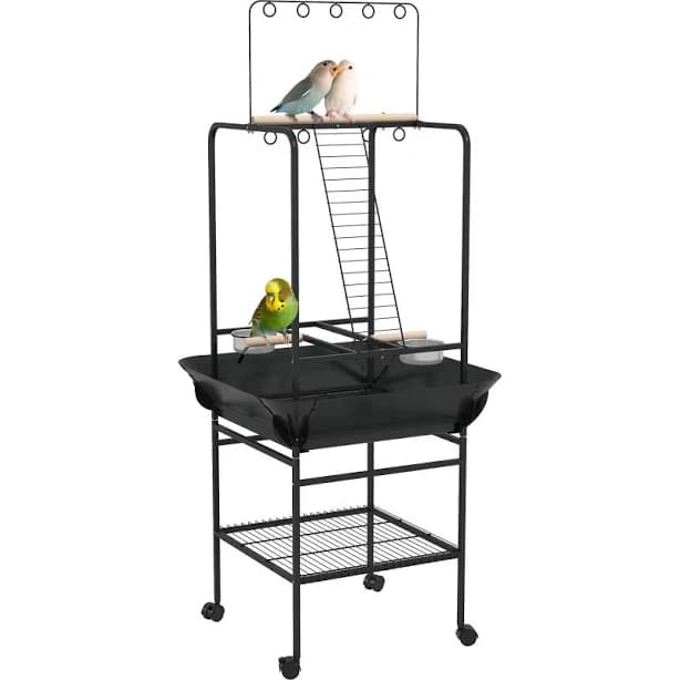 PawHut Bird Stand with Wheels for Indoor Outdoor Small Parrot