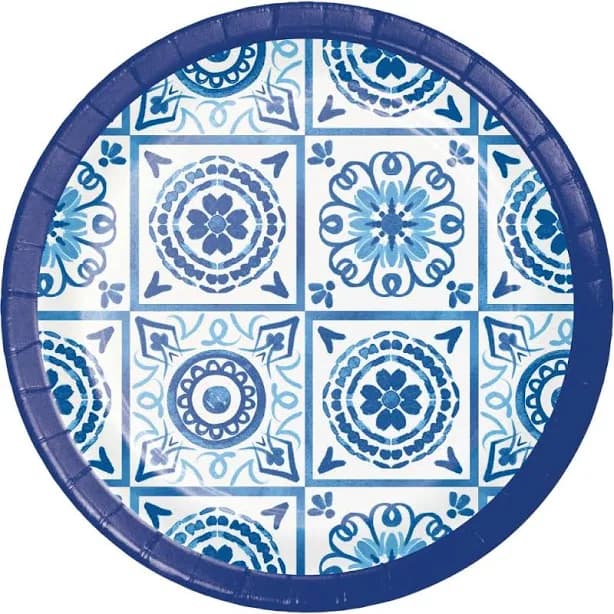 Creative Converting Blue Willow Banquet Plates