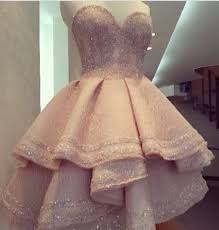 Short Crystal Sweetheart Tiered Homecoming Dresses Blush Pink Beaded Formal Evening Gown For Graduation, Prom, Cocktail Party From Manweisi, $100.88 | DHgate.Com