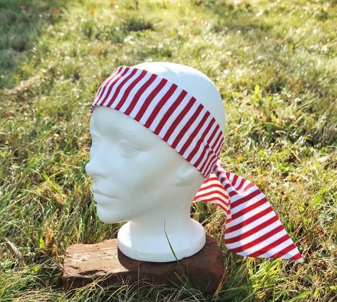 Striped Cotton Pirate Bandana Head Scarf