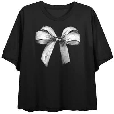 Bioworld Women's Large Bow Cropped Tee