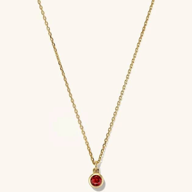 Mejuri Sia Birthstone Pendant Necklace