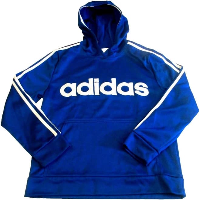 adidas Boys 3-stripped Hooded Fleece Pullover