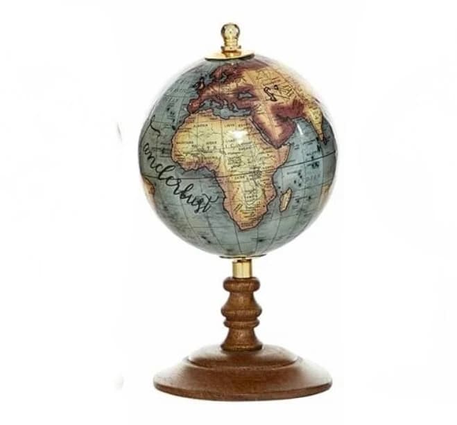 Antique Style Globe - Small Desk Map Travel Restoration Hardware Art