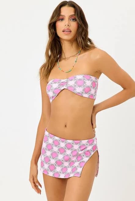 Frankies Bikinis Women's Jeanette Terry Cloth Bandeau Bikini Top