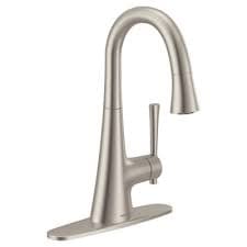 Moen Kurv Single Handle Pulldown Kitchen Faucet with Power Clean Technology & Reviews | Wayfair