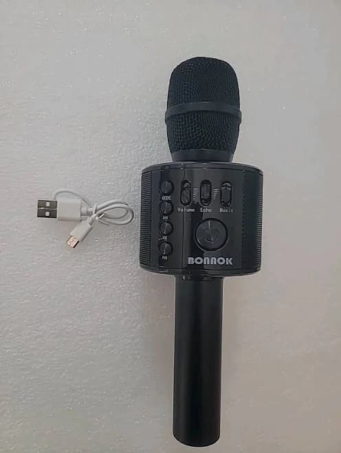 BONAOK Wireless Bluetooth Karaoke Microphone 3-in-1 Portable Handheld