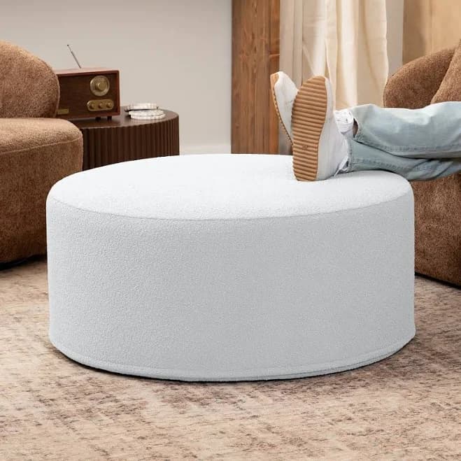 Jaxx Candler Round Couch Ottoman