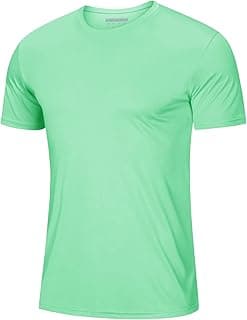 Men's Short Sleeve UPF 50+ T-Shirt Quick Dry Workout Athletic Running Swim Tops Tee Rash Guard Performance Shirts