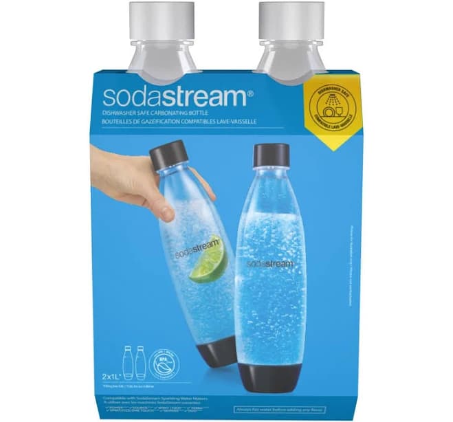 SodaStream 1L Carbonating Bottle 2pk