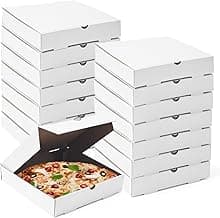 15 Pcs Cardboard Pizza Box 7.3 x 7.3 x 1.6 Inch White Kraft Corrugated Mini Pizza Pizza Boxes Used for small personal pizzas