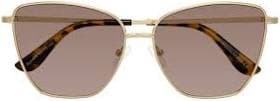 Gold Oversized Metal Butterfly Tinted Sunglasses Sunwear Lenses