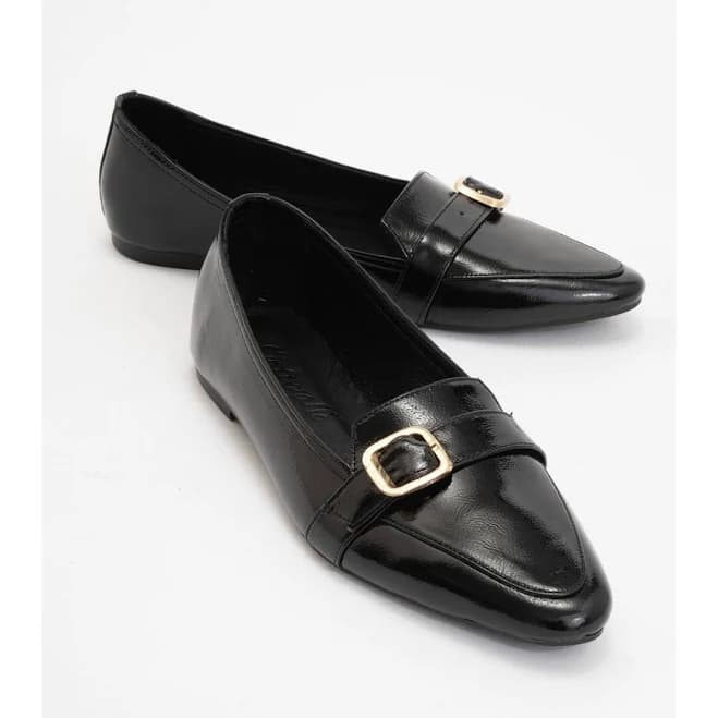 Forever & Always Zarina Pointed Toe Patent Leather Flats