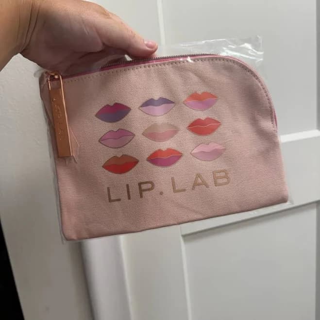 Lip Lab Pink Cosmetic Pouch
