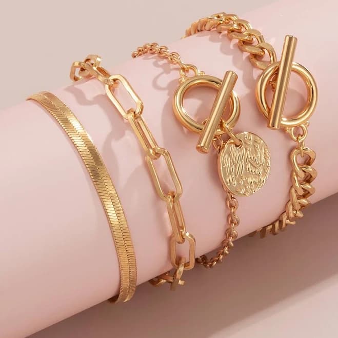 Uplift Luxe 4-Piece Layered Bracelet Stack