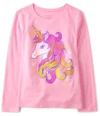 The Children's Place Girls Unicorn Graphic T-Shirt