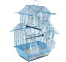 Blue 18" Parakeet Wire Bird Cage