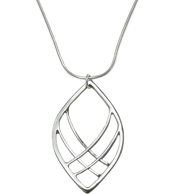 Stephanie Robinson Sterling Silver Woven Leaf Pendant