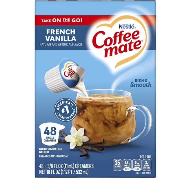 Coffee-Mate French Vanilla Flavored Singles Coffee Creamer