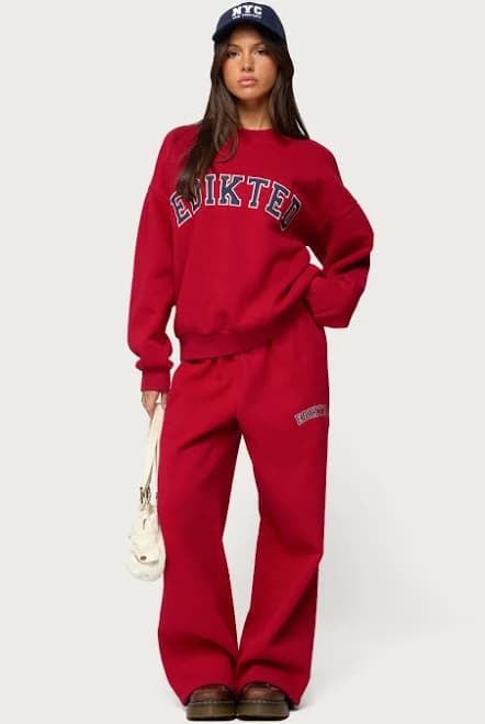 Edikted Women's Major Wide Leg Sweatpants