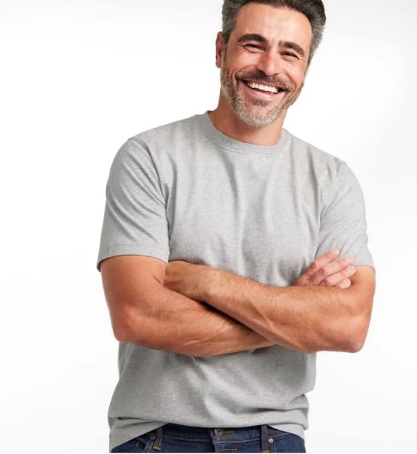 Men's L.L.Bean Carefree Unshrinkable T Shirt without Pocket Short-Sleeve Regular